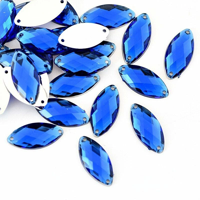 Vestido Ojos de Caballo Acrílico Coser Estrás Acrílico Espalda Plana Artesanía Piedras Sueltas Foto 4 de 4