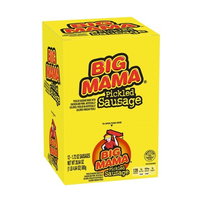 Penrose Big Mama Pickled Sausages Keto Friendly Delicious Meat Snack 2.4oz 12Pck