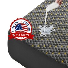 Protector De Colch n Impermeable, Tama o Queen, S bana Ajustable 6"-18" NEW US