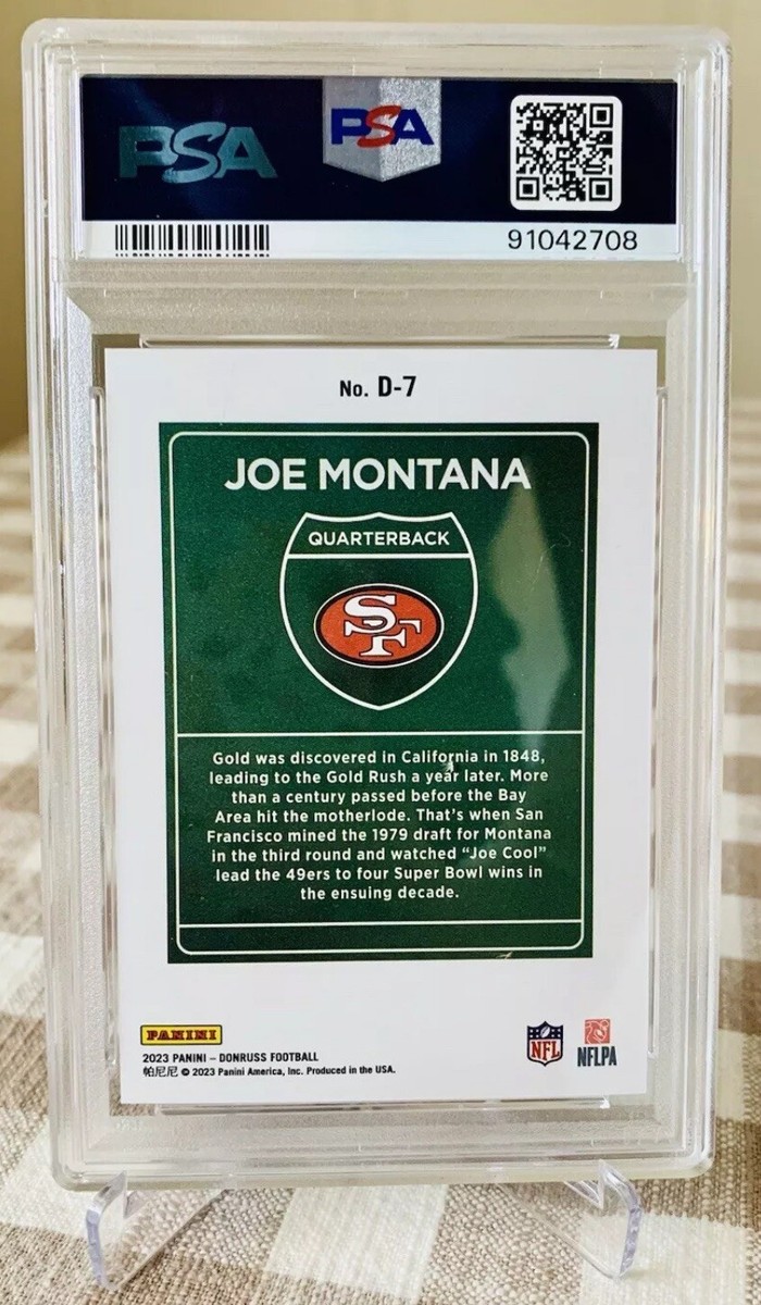 2023 Panini Donruss Downtown #D-7 Joe Montana Graded Card 2023 Panini Donruss Downtown #D-7 Joe Montana Graded Card