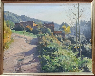 RAIMON ROCA RICART. LANDSCAPE OF CASTELLAR. OIL ON CANVAS. 1985