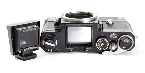 Nippon Kogaku Nikon F Black Paint Eye level Finder SLR + F-36 Motor No.6511462 - Picture 15 of 15