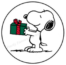 CHRISTMAS BEAGLE ENVELOPE SEALS LABELS STICKERS PARTY FAVORS