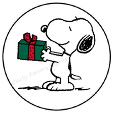 CHRISTMAS BEAGLE ENVELOPE SEALS LABELS STICKERS PARTY FAVORS