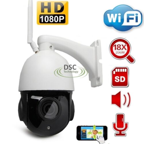 18X Optical Zoom HD 1080P CCTV PTZ IP Wifi Camera Outdoor Tilt ZOOM IR SD Card - Picture 1 of 10
