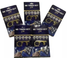 NO TOUCH KEY By Hudson & Barrow Gold-Tone Set of 5 - NEW