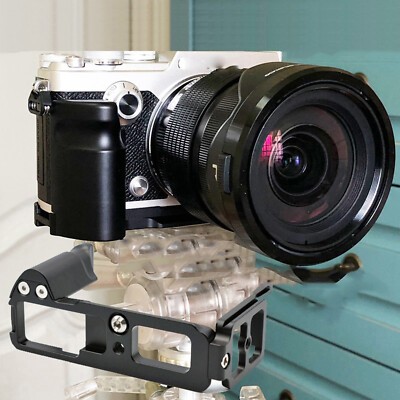 For Olympus PEN-F Camera Handle Grip Black/ Silver Metal Quick