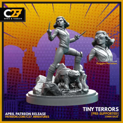 Honey Badger 40mm Scale Miniature (With Goggles) | Crisis Protocol Proxy | C27
