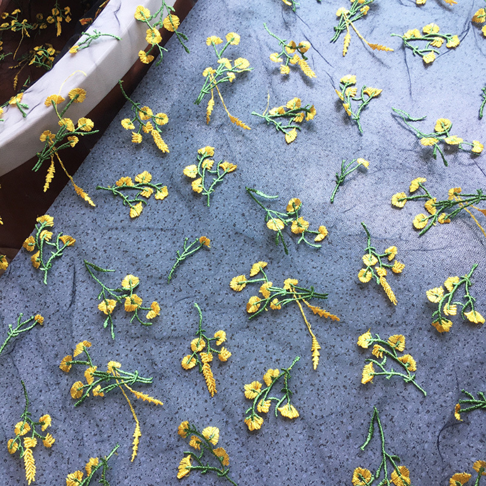 Pizzo Ricamato In Tulle Floreale - 1.8m X 25cm Per Decorazioni - Foto 10