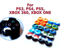 2x Silicone Grip Cover Caps Thumbstick For PS3 PS4 PS5 Xbox 360 ONE Controller