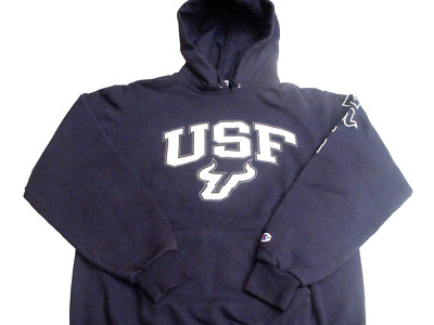 USF University South Florida Purple Cotton Fleece Pullover Hoodie  Men's Medium