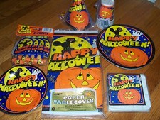 Happy Halloween Party Supplies Multi-color 7pc Lot of 1988 Unique NOS