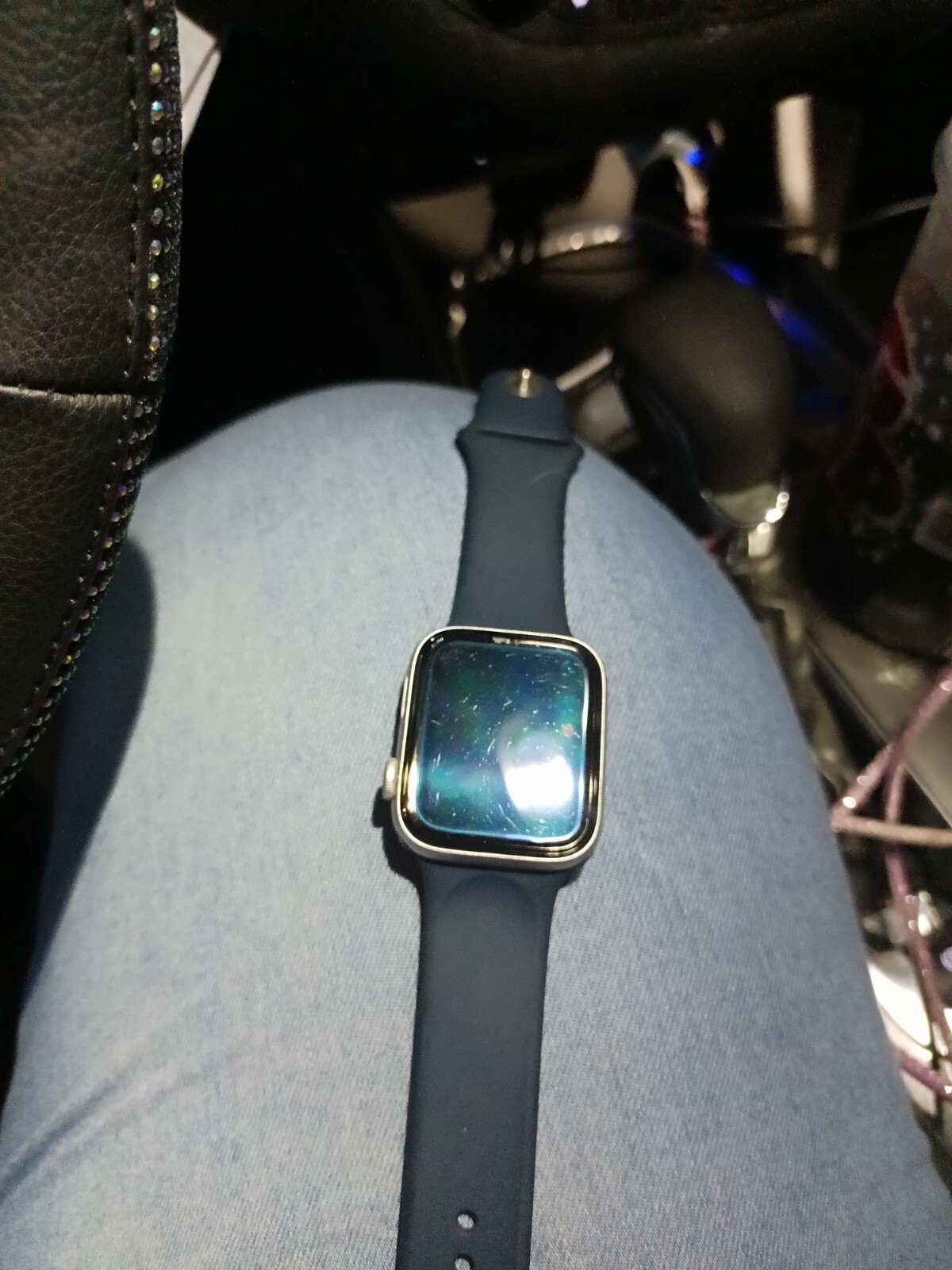 Apple Watch SE 40mm Space Gray GPS with Abyss Blue Sport Band-image