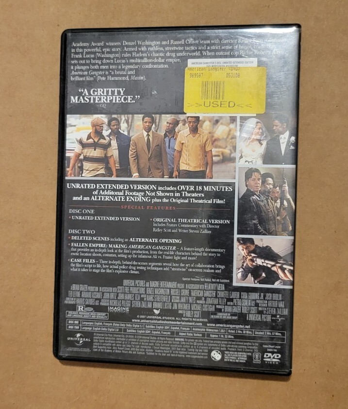 American Gangster (2-Disc Unrated Extended Edition) DVD