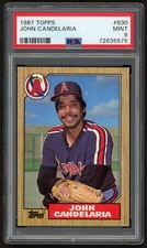 1987 TOPPS JOHN CANDELARIA #630 CALIFORNIA ANGELS THE CANDYMAN PSA 9 MINT