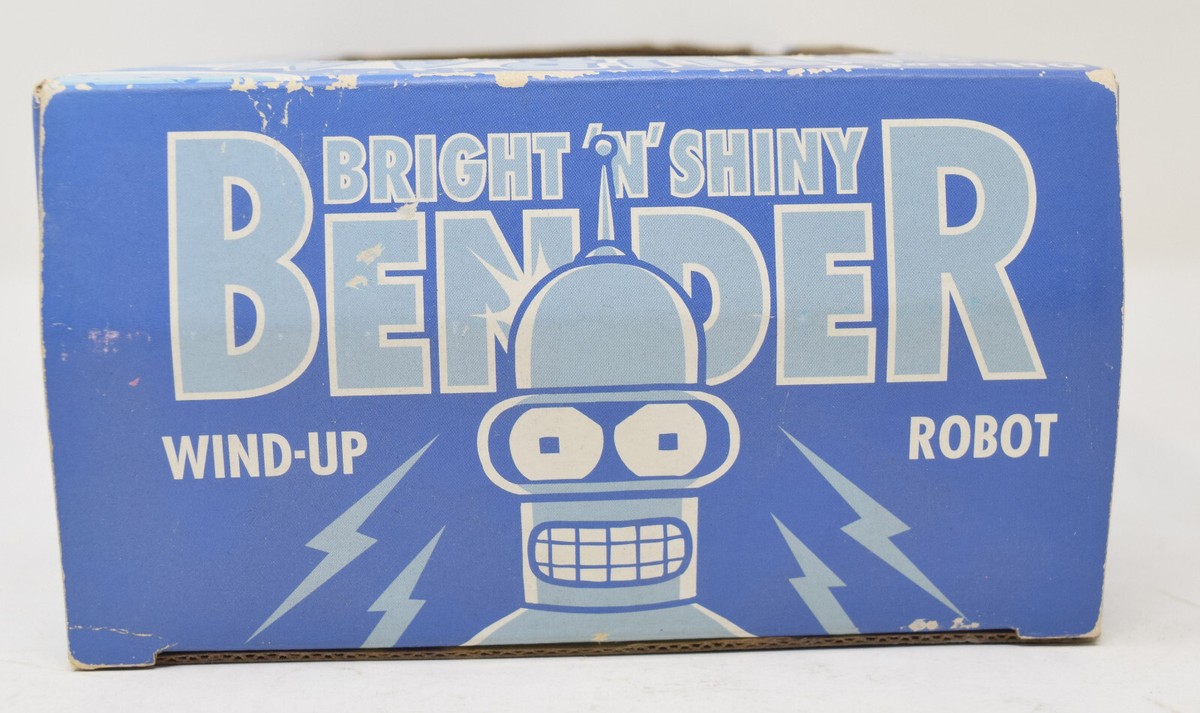 Futurama Bright N Shiny Bender Robot Action Toy Figure Signed John