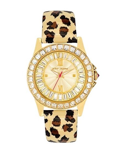 BETSEY JOHNSON PRE-LOVED  AUTHENTIC ANIMAL PRINT BOLD ELASTIC BAND WATCH BETSEY JOHNSON PRE-LOVEDAUTHENTIC ANIMAL PRINT BOLD ELASTIC  main image 3