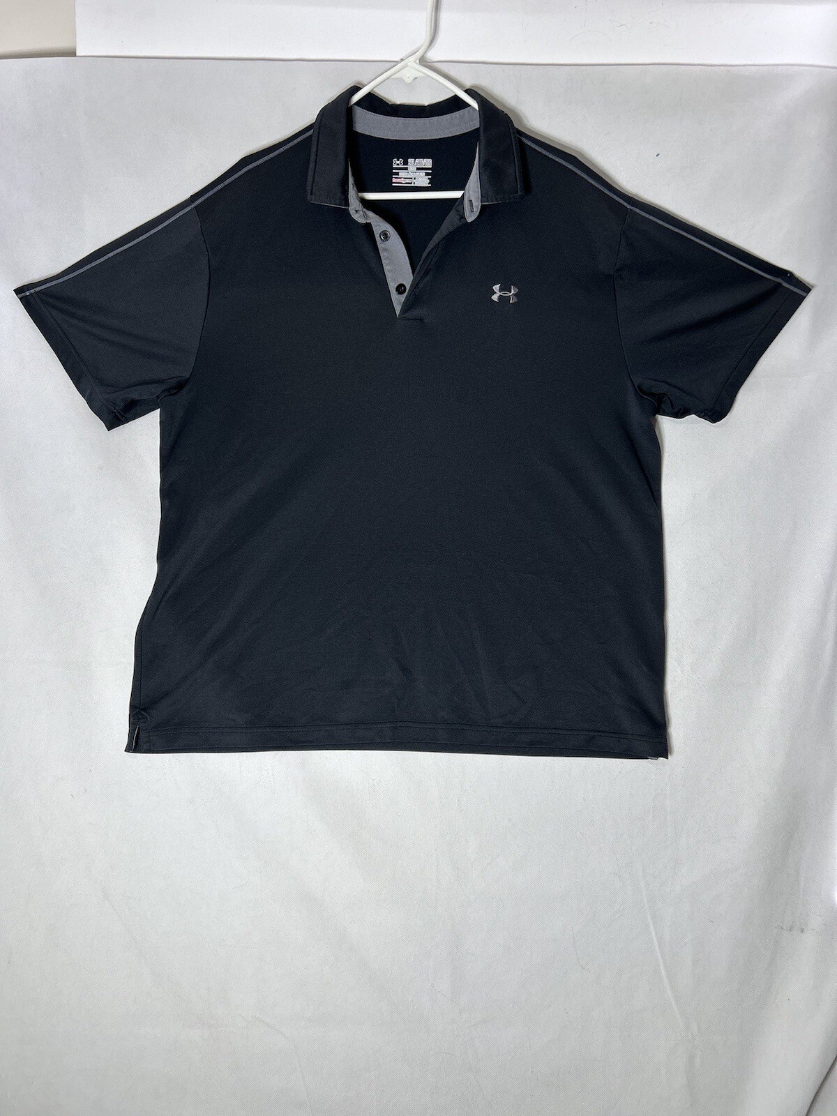 Under Armour Loose Heatgear Polo Shirt 2XL Black Golf UA 2XL Polo