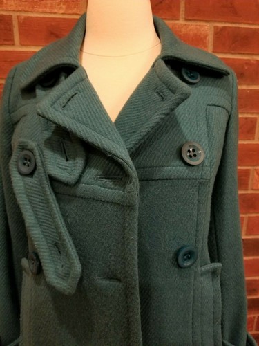 SAKS FIFTH AVENUE OFF 5TH WOMEN'S WOOL-BLEND COAT BEAUTIFUL BLUE SIZE: XS - Picture 2 of 7