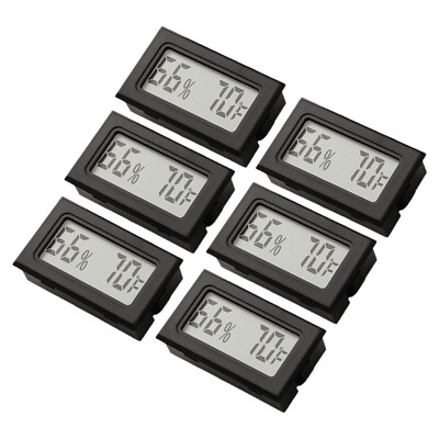 6er Pack Mini Digital Hygrometer Thermometer für Innen Luftfeuchtigkeit Kontrolle