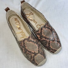 Sam Edelman Womens Casual Espadrilles Size 8.5 M Tan Leather Comfort Casual