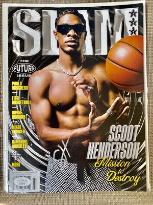 Scoot Henderson Signed Autograph Slam Magazine Portland Trail