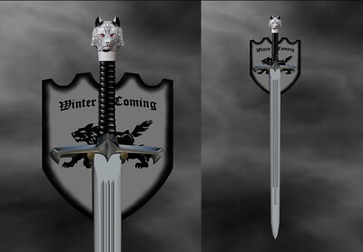 Sword Game of Thrones Jon Snow 2 Größe 120 cm 47 Zoll Feile STL für 3D Druck