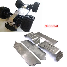 For 1/10 MAXX Stainless Steel Chassis Armor Skid Plate Guard Parts Set