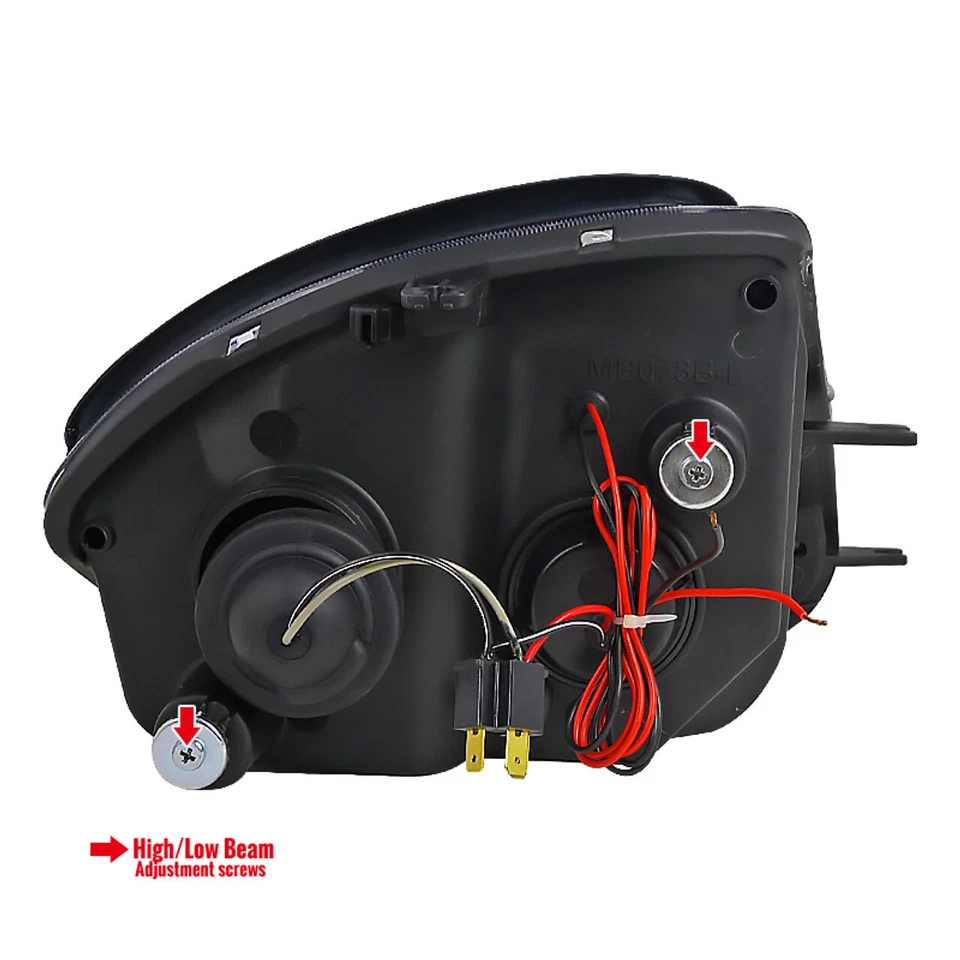 ДЛЯ 00-05 Mitsubishi Eclipse 4/6 cly прожектор фары с двойной Halos светодиодный черный - Изображение 3 из 4