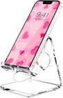 Cell Phone Stand, Portable Phone Holder, Clear Phone Stand for Desk Accessories