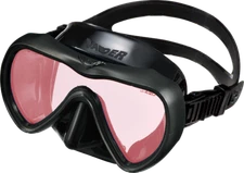 Gull Vader Black Silicone Dive Mask UV420 Lens, Low Volume Design