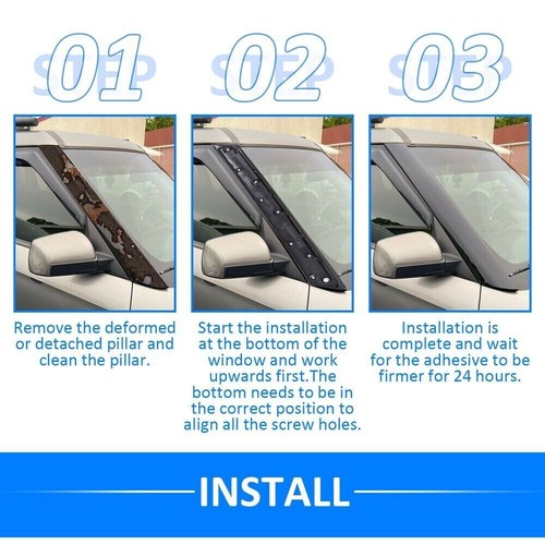 Windshield Pillar Trim For 10-13 KIA Soul Exterior Molding Garnish Right Side - Picture 2 of 11