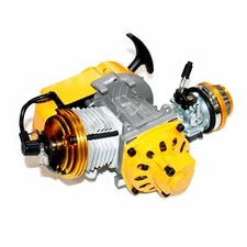 Yellow Racing 49cc 2 stroke Engine Motor Mini Pocket Quad Dirt Pit Monkey Bike