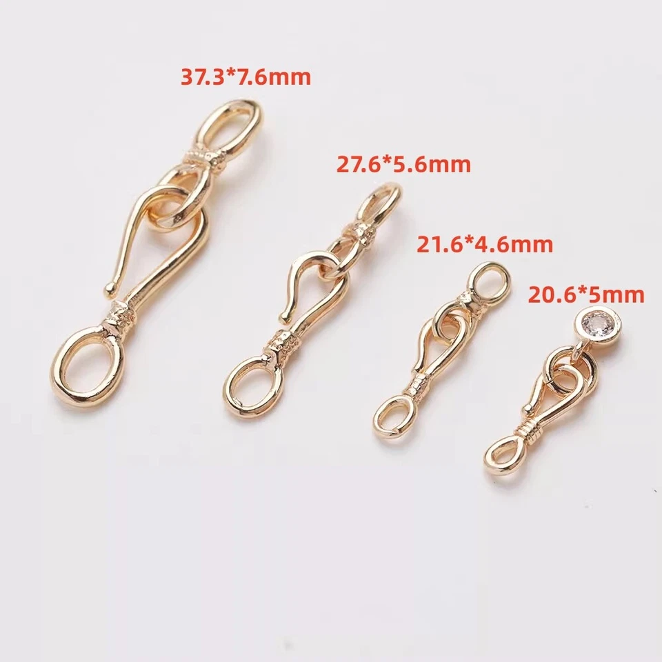 Cierre de palanca de conector de pulsera de 4 piezas, cierre de garra de langosta, ganchos de garra de joyería Foto 2 de 4