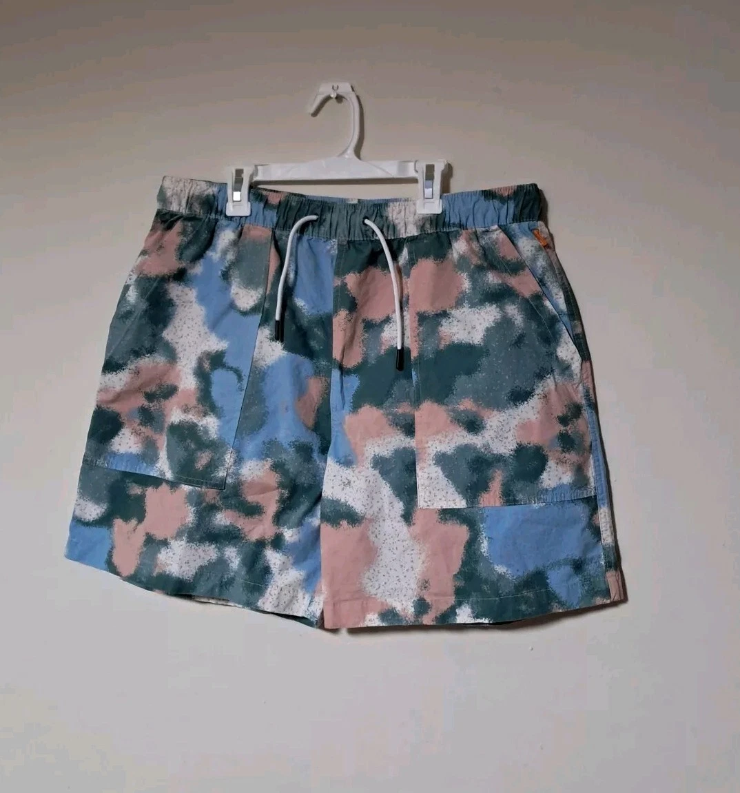 Pantaloncini Timberland cotone biologico estivi stampa acqua uomo casual stile cantiere