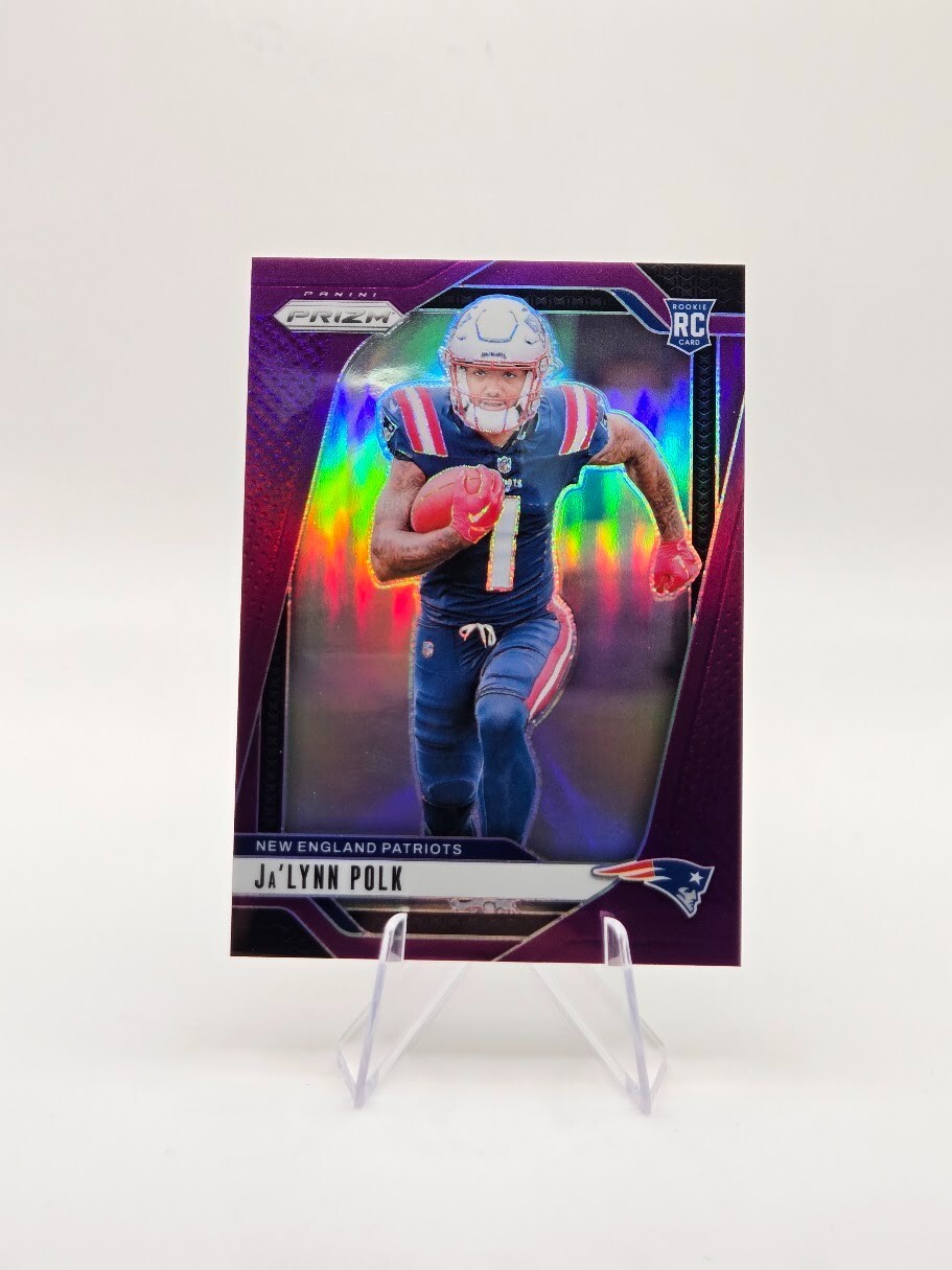 Ja'Lynn Polk 2024 Panini Prizm RC Purple SP /125 #339 Patriots