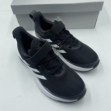 Adidas FortaRun EL K Kids Size Black Grey White Strap Running Shoes H04120