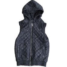 Dolce & Gabbana Women's Hooded Lined Quilted Zip Up Vest Medium Italy Polyester
