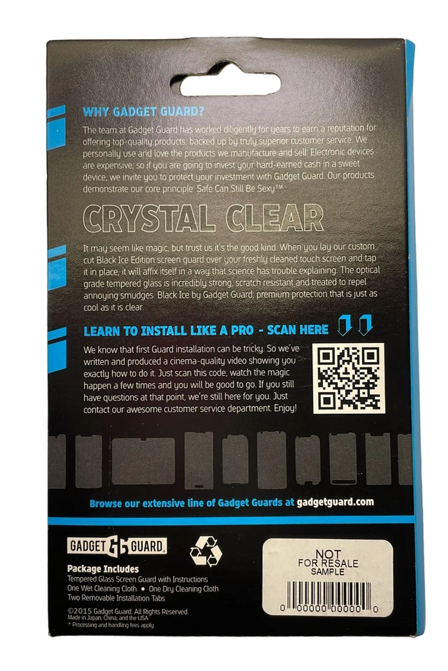 Gadget Guard Clear Black Ice Tempered Glass Screen Protector for HTC One M9 - Image 2 of 3