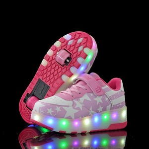 Size 28 40 Shoes With Wheels Led Glowing Luminous Sneakers For Girls Ebay