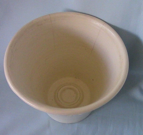 Vintage Red Wing White/Ivory Leaf Band Decoration Plant Pot