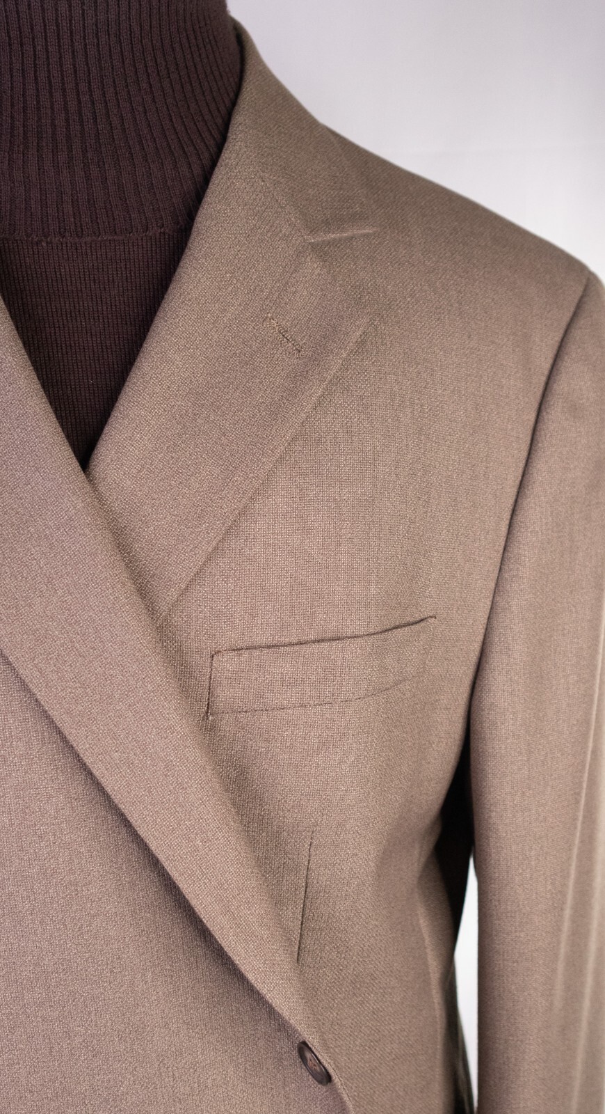 Stafford Essentials Beige Solid Polyester Two But… - image 4