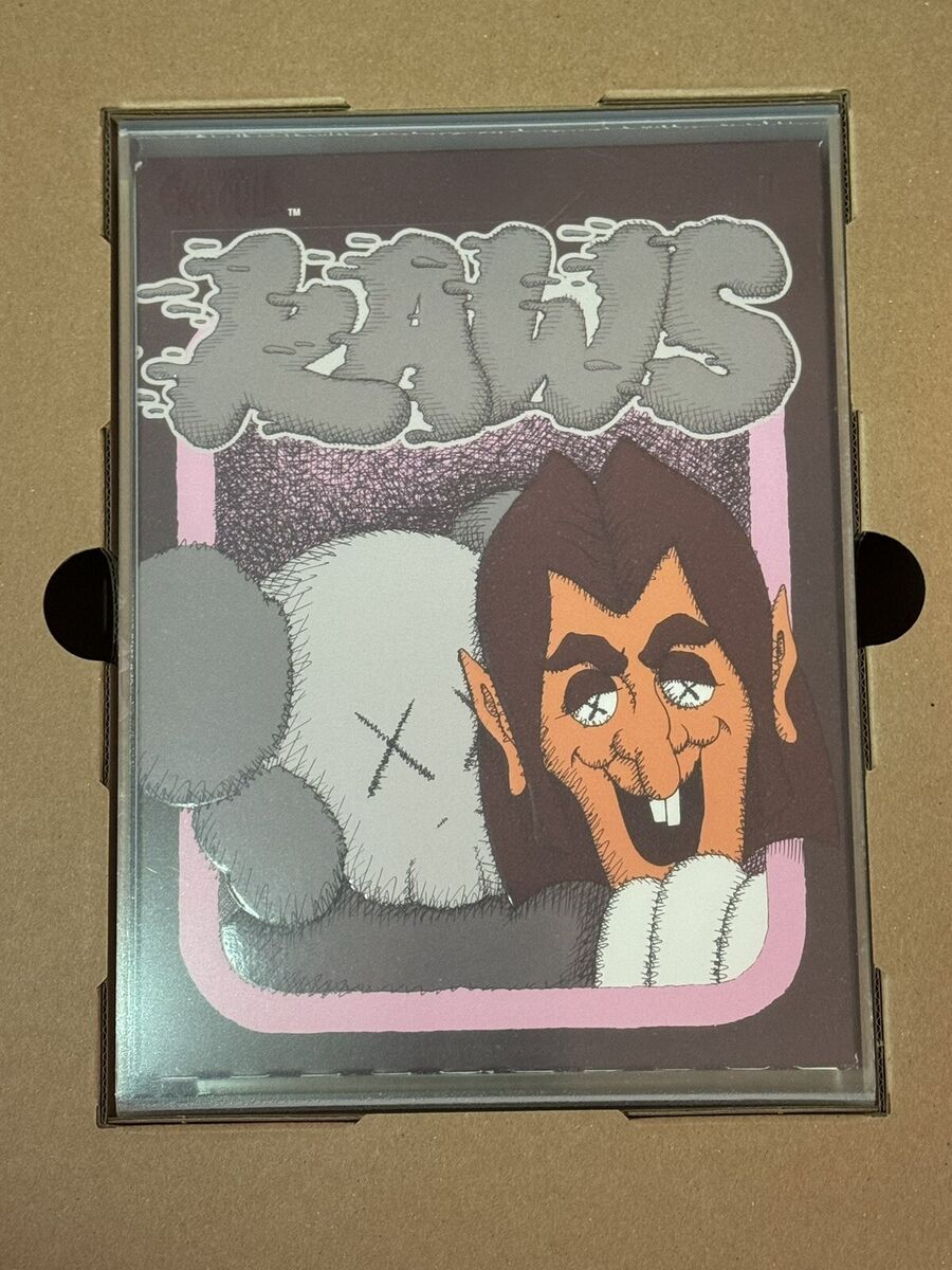 KAWS Limited Edition Count Chocula Cereal with Acrylic KAWS Limited Edition Count Chocula Cereal with Acrylic
