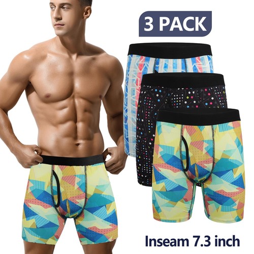 7 PACK Men Comfort Wear Underwear Shorts Breathable Boxer Briefs fo Men US - 第 20/28 張圖片