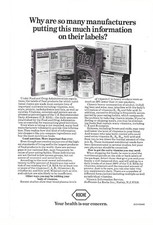 1978 ROCHE Vintage Color Print Ad Nutrition Information