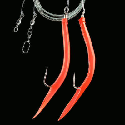 Jenzi Rubber Makk Leader 100Cm Japan Red Sea Leader Bait Fish Cod Coley