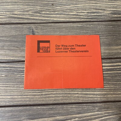 Vintage Der Weg Zum Theater Fuhrt Uber Den Luzerner Theaterverein