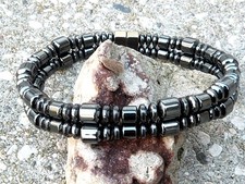 Magnetic Hematite Bracelet Anklet 2 Row Therapy Strength