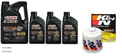 Castrol EDGE Advanced 5W-30 Full Synthetic Motor Oil: 8 Quarts w/K&N Oil Filter