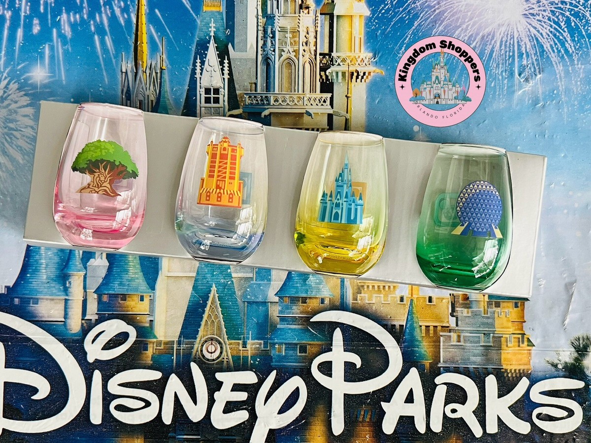 2025 Disney 4 Parks Icons Shot Glass Toothpick Holder Set Castle